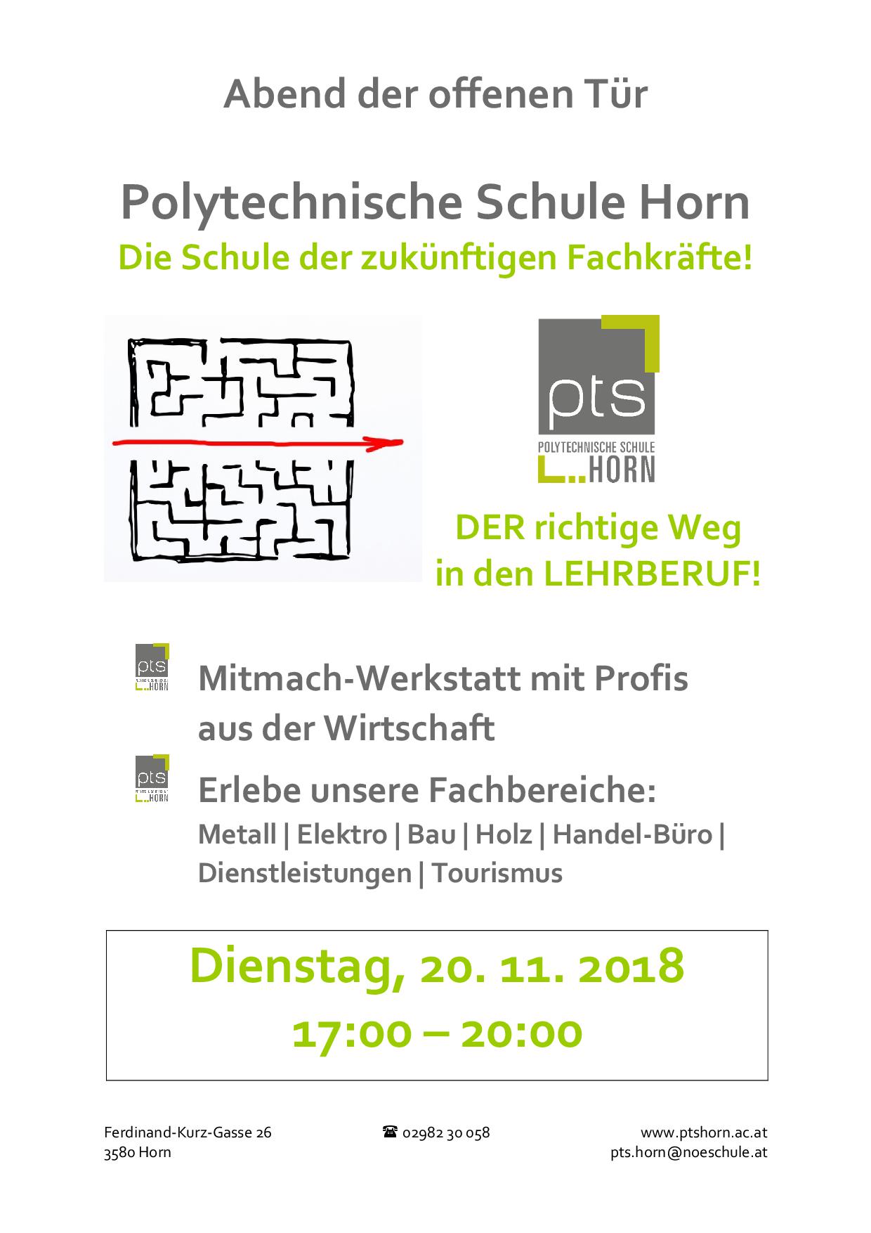 Abend der offenen Tür - PTS Horn
